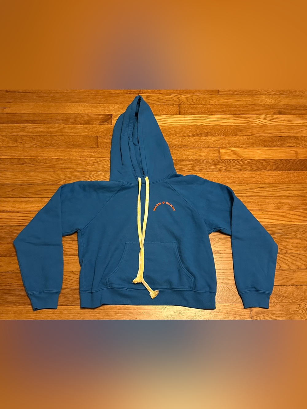 Warm Fun Brand Blue “Warm & Sunny” Sweatshirt, Hoodie